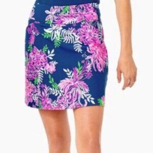 Lilly Pulitzer Monica Golf Skort in Oyster Bay Navy Ruffle Your Feathers size 4